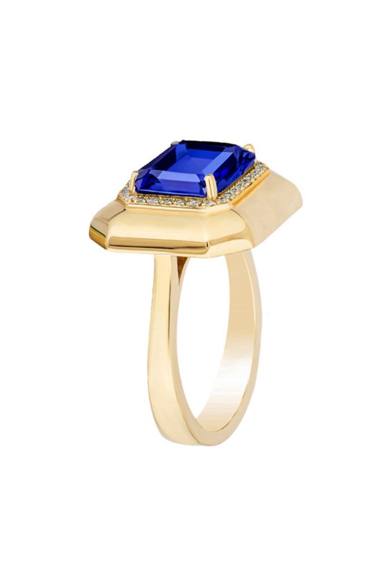 G-Classic Emerald Cut Ring, Main, color, VIVID BLUE