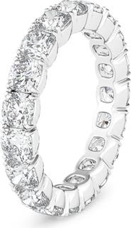 HauteCarat Cushion Cut Lab Created Diamond Eternity Ring