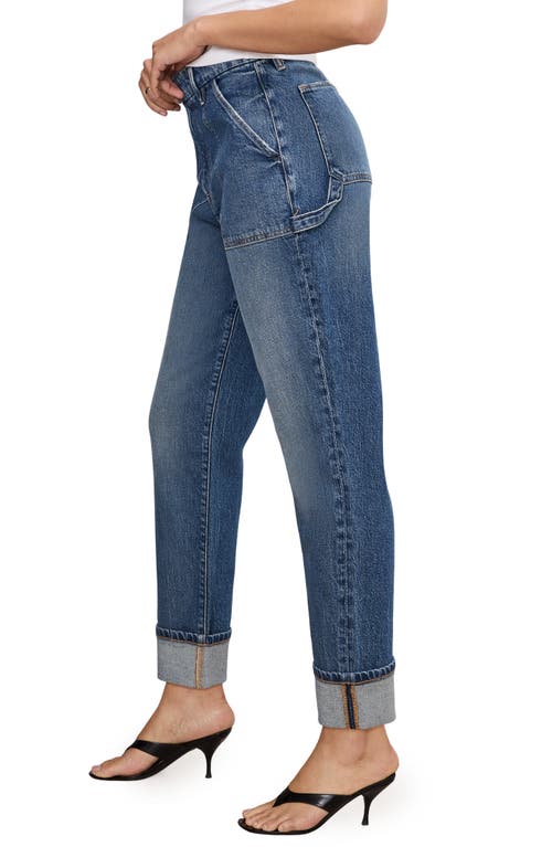 GOOD AMERICAN GOOD AMERICAN HIGH WAIST STRAIGHT LEG CARPENTER JEANS