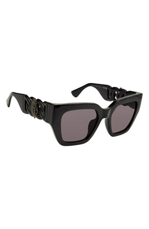 Kurt Geiger London 52mm Cat Eye Sunglasses In Black/smoke