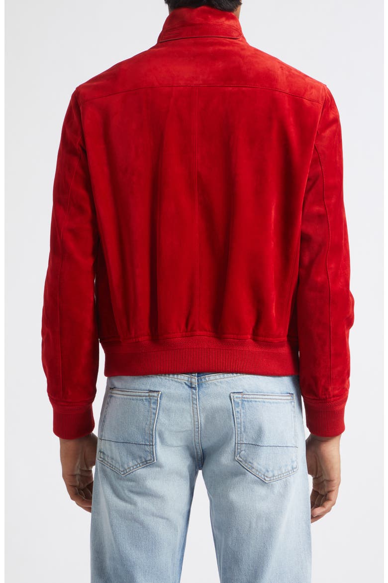 Suede Harrington Jacket, Alternate, color, RAI RUBINO