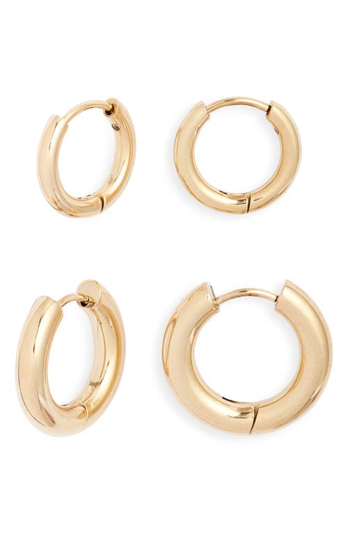 Nordstrom Set Of 2 Multisize Hoop Earrings In Gold