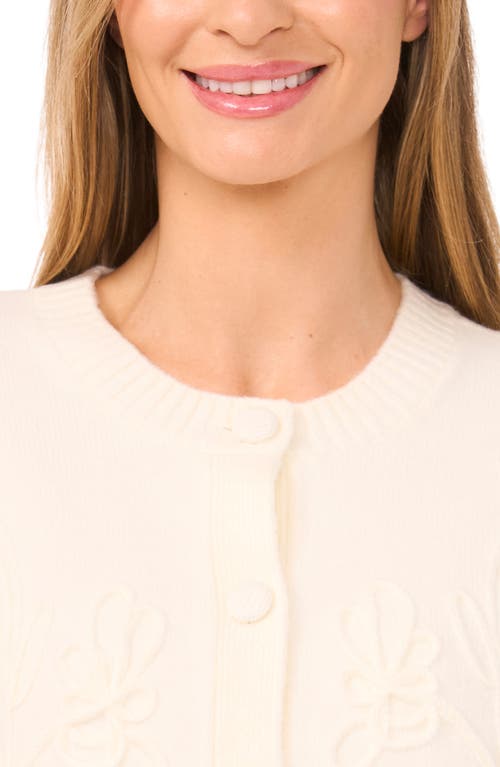 Cece Floral Soutache Cardigan In Yellow