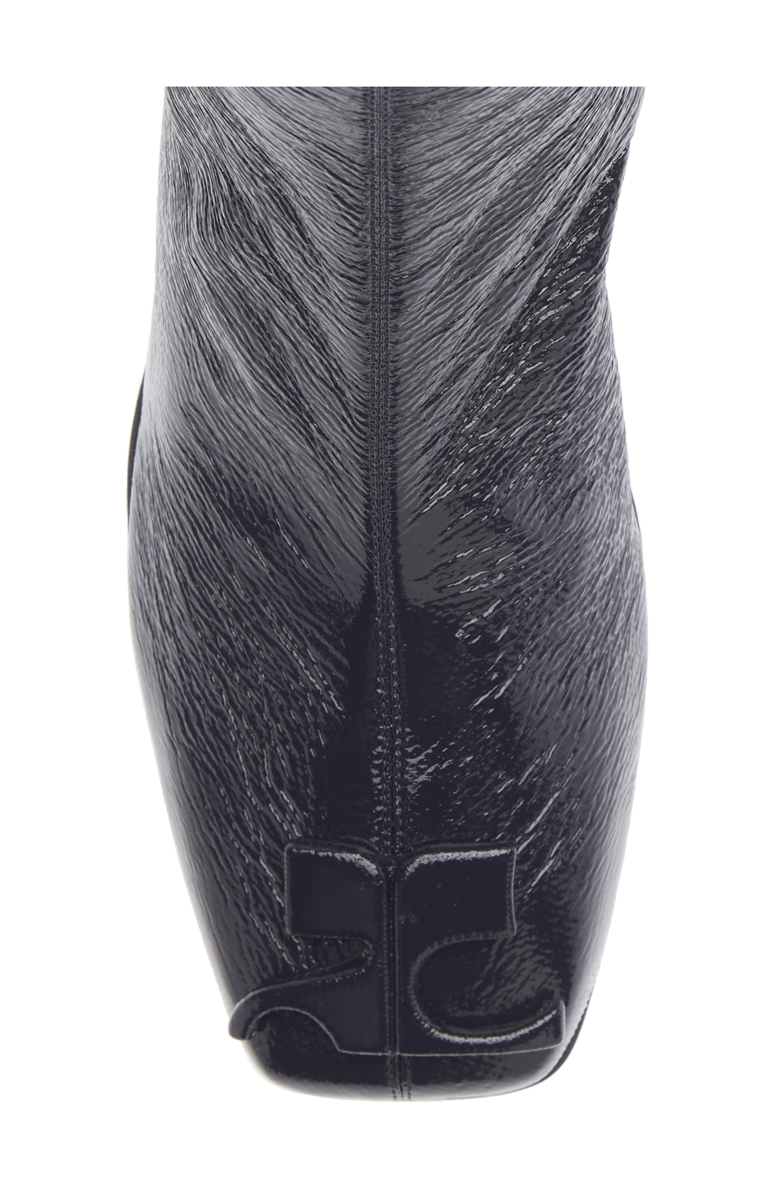 Re-Edition Vinyl Ankle Boot, Alternate, color, NAVY