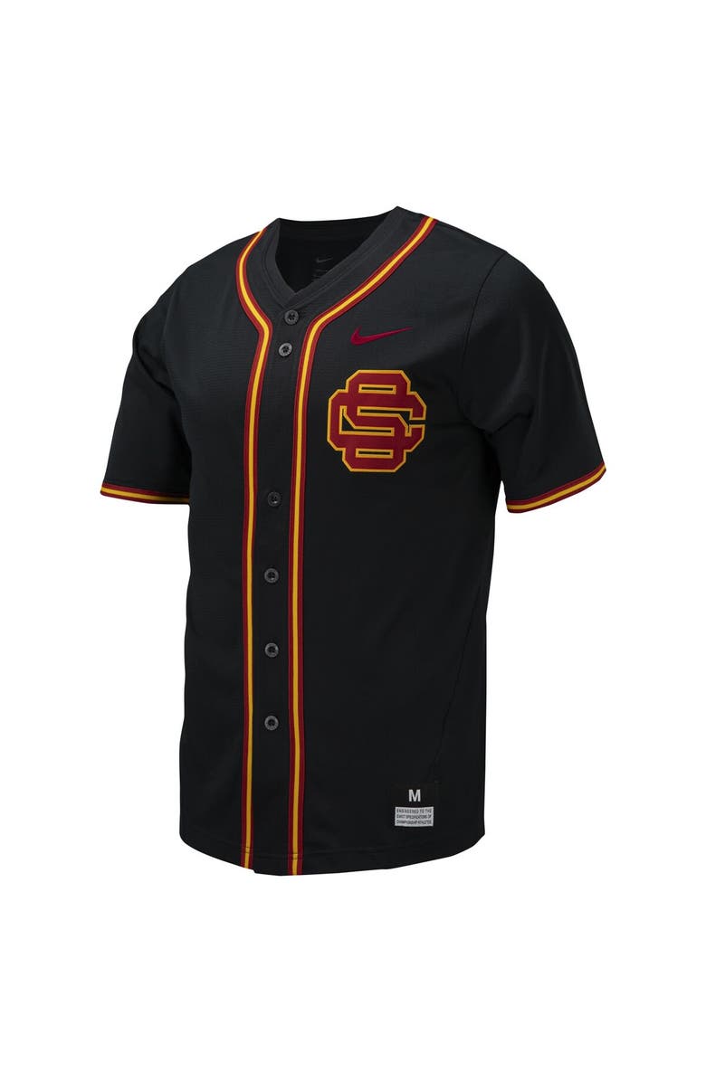 Nike Men's Nike Black USC Trojans Replica Full-Button Baseball Jersey, Alternate, color, 