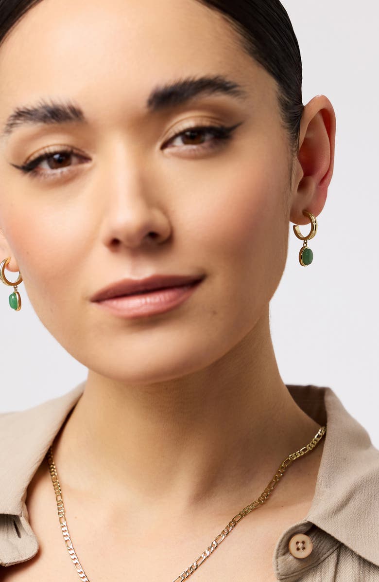 Ana Luisa Gemstone Hoop Earrings - Dobby, Alternate, color,