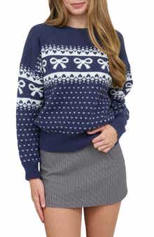 Blu Pepper Bow Crewneck Sweater
