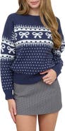 Blu Pepper Bow Crewneck Sweater
