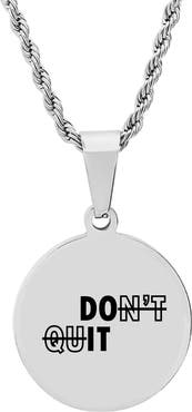 HMY JEWELRY Stainless Steel Do It Pendant Necklace