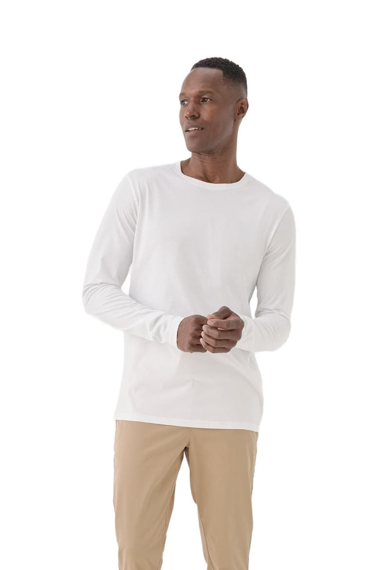 Organic Cotton Softspun Long Sleeve Tee, Alternate, color, White