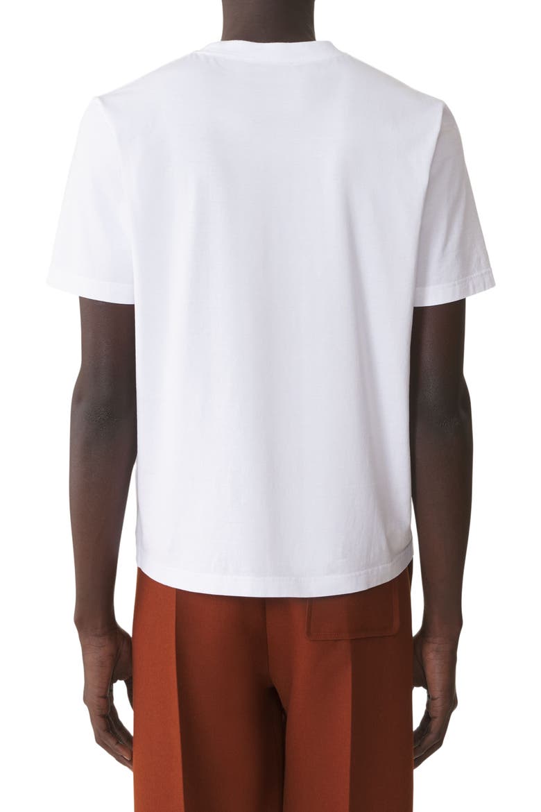Embroidered Cotton T-Shirt, Alternate, color, Blanc Optique