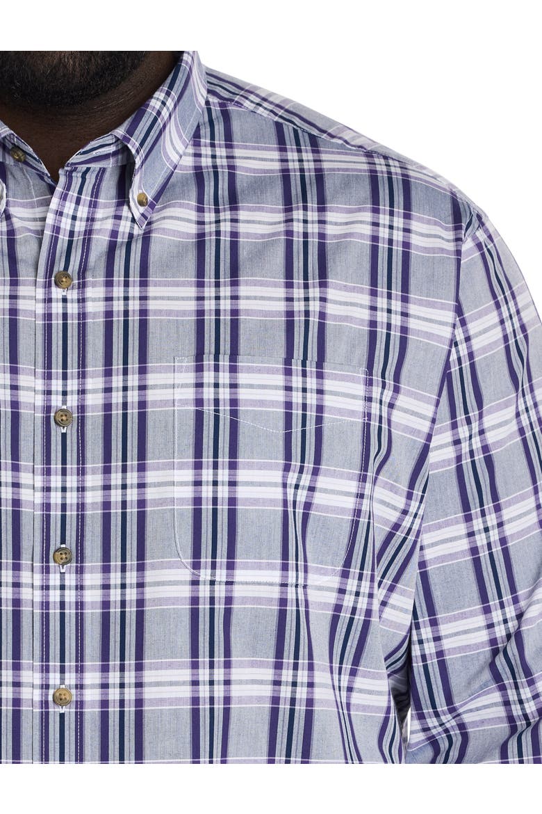 Big & Tall Easy-Care Medium Plaid Sport Shirt V2, Alternate, color, MULTI
