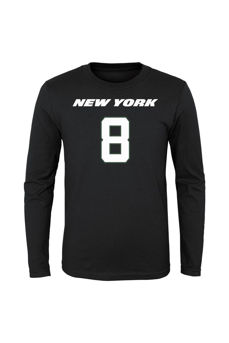 Youth Aaron Rodgers Black New York Jets Mainliner Player Name & Number Long Sleeve T-Shirt, Alternate, color, Black