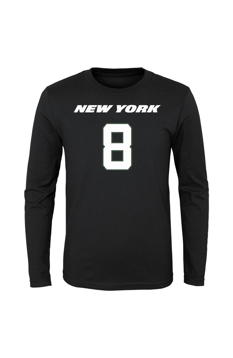 Outerstuff Youth Aaron Rodgers Black New York Jets Mainliner Player Name & Number Long Sleeve T-Shirt, Alternate, color, 