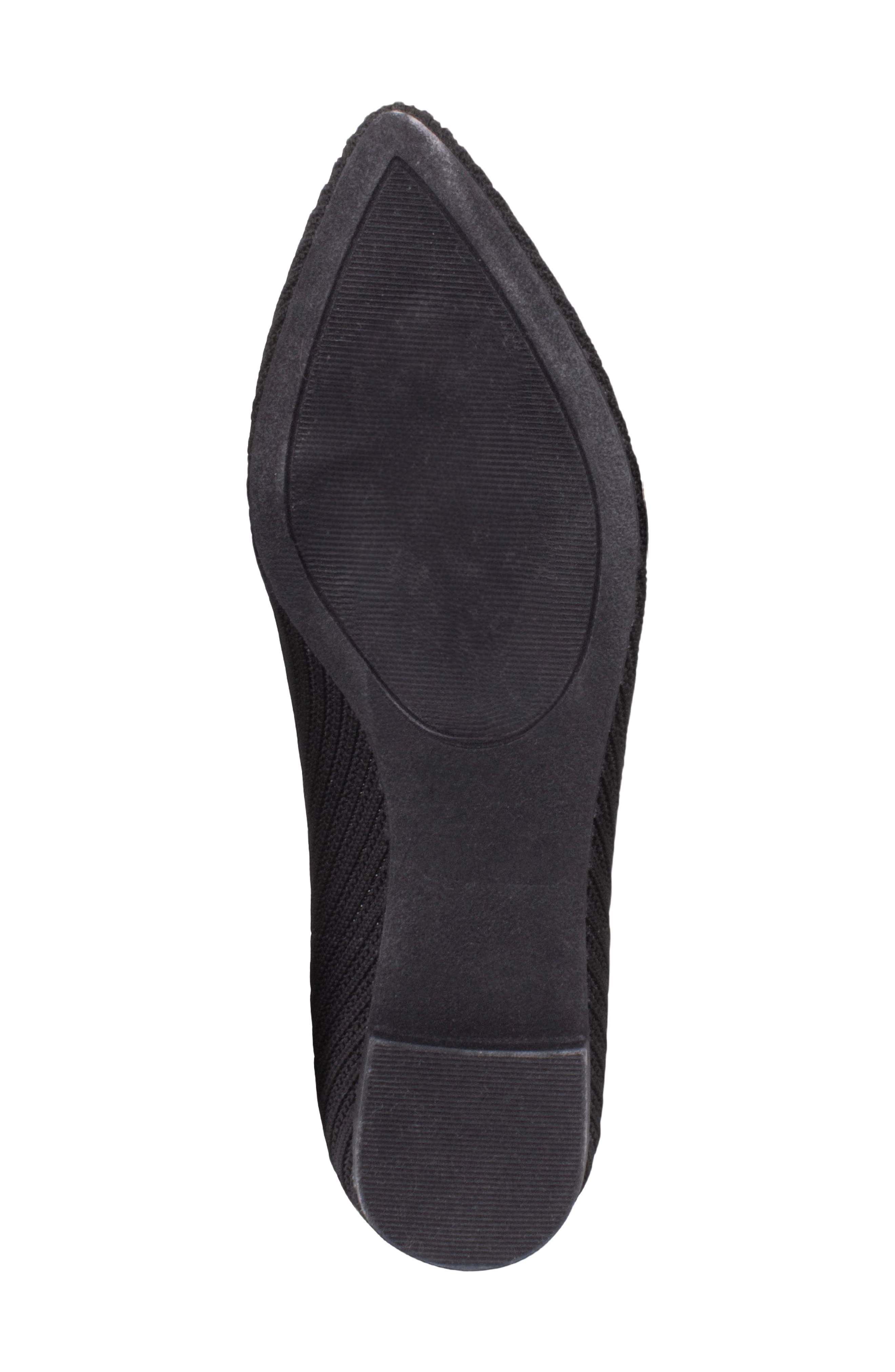 Tahari Maldives Pointed Toe Flat, Alternate, color, Black