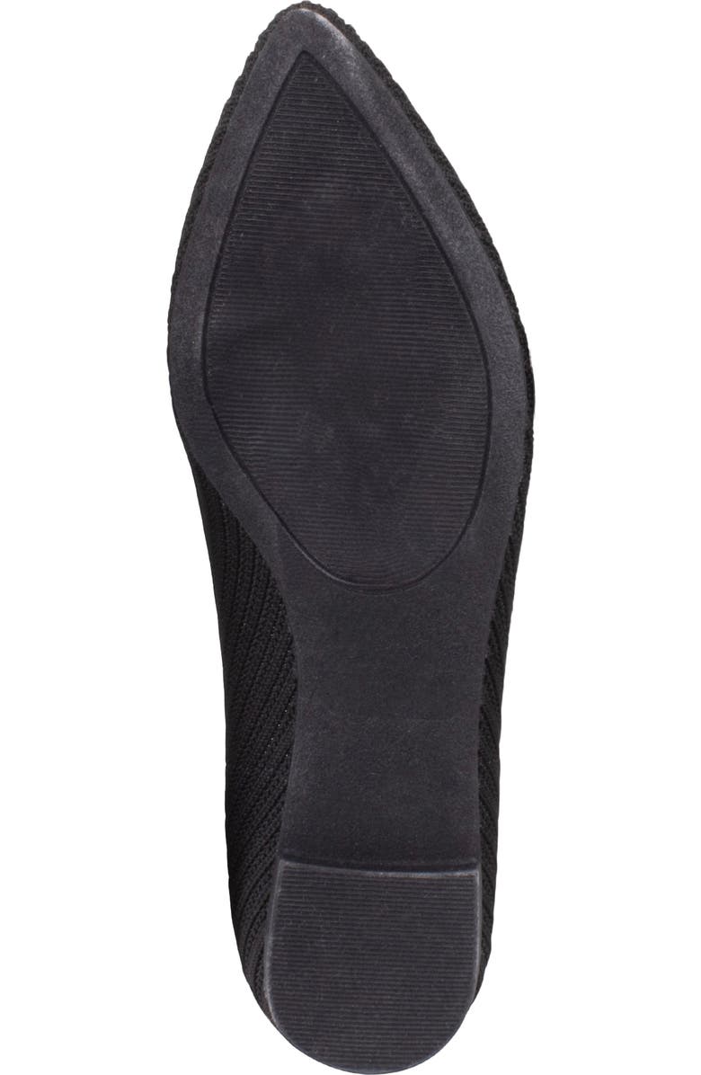 Tahari Maldives Pointed Toe Flat, Alternate, color, Black