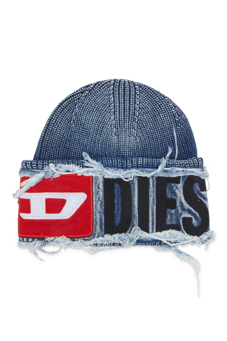 K-Frok Fray Cuff Beanie, Main, color, PEACOAT BLUE