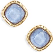 Karine Sultan Bezel Glass Stud Earring