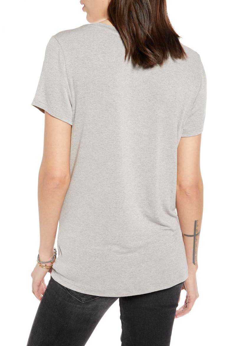 Heathered U-Neck Tee, Alternate, color, GREY HEATHER