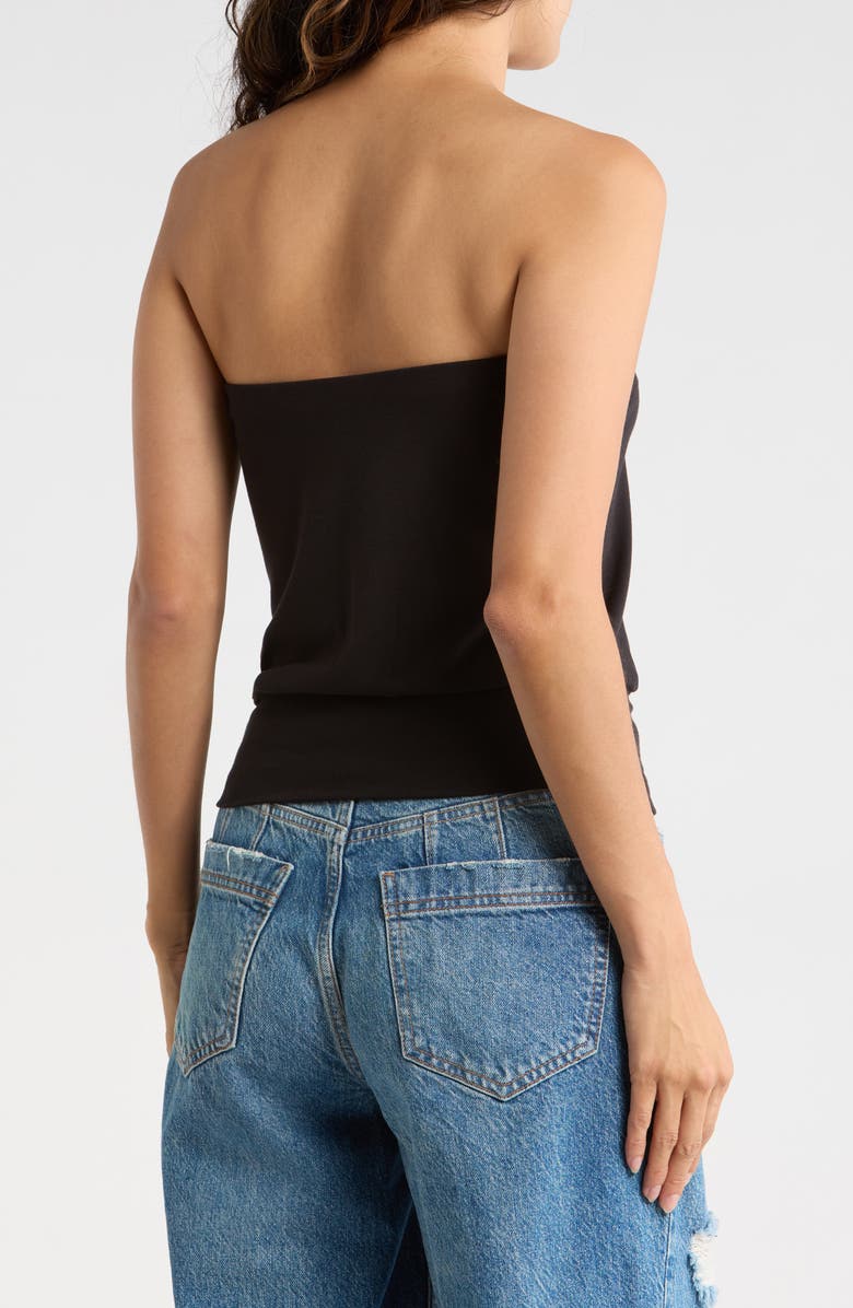 Madden Girl Banded Hem Tube Top, Alternate, color, Black