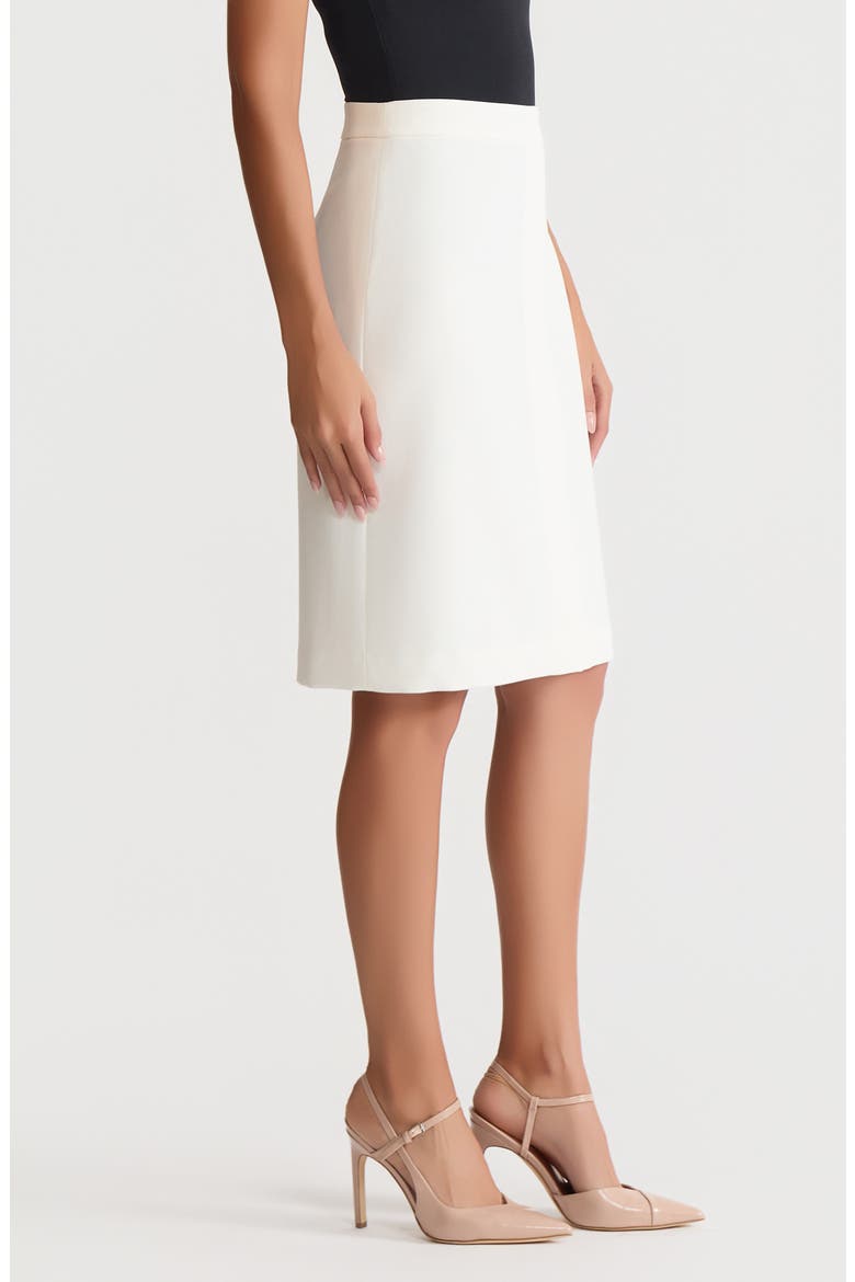 Pleat Front Pencil Skirt, Alternate, color, VANILLA ICE