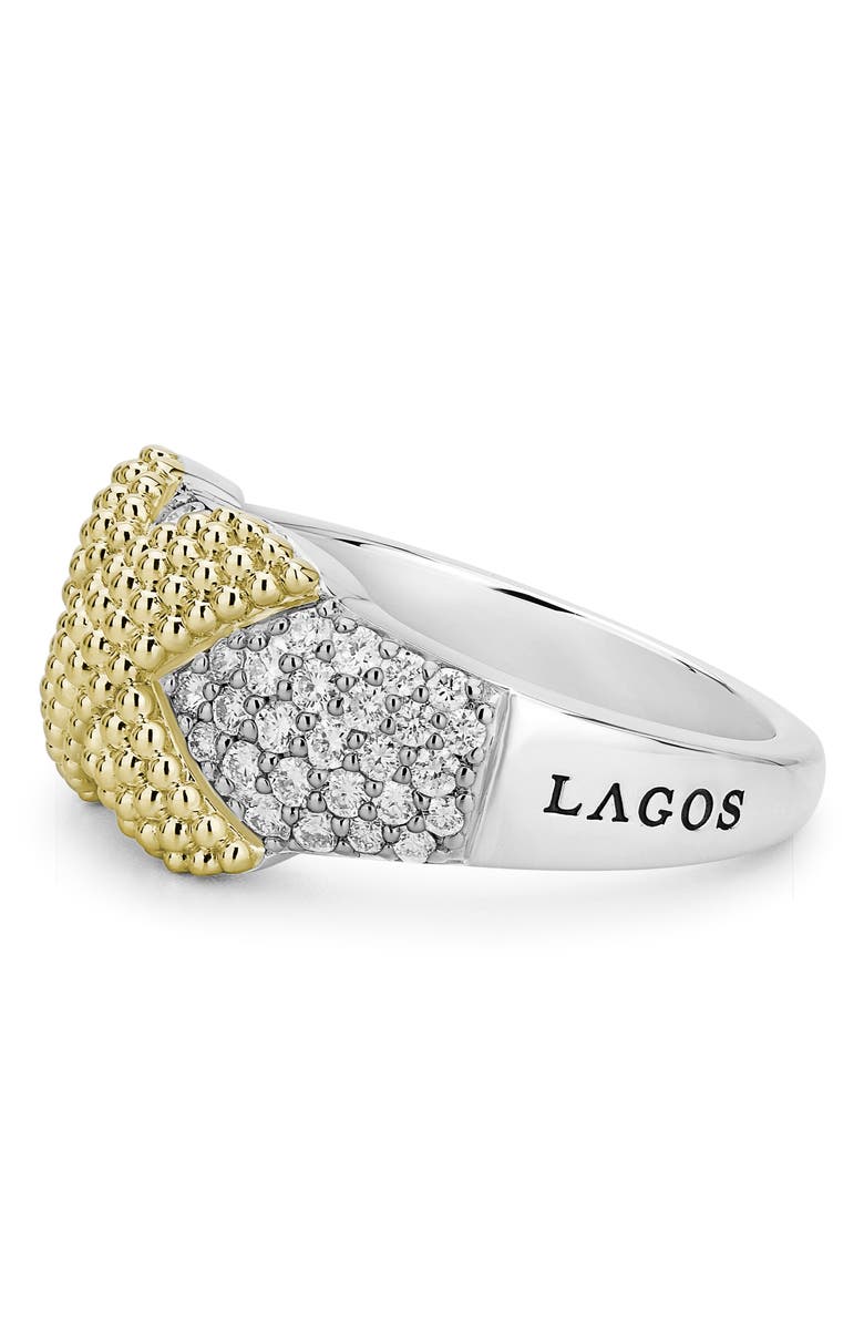 LAGOS Caviar Lux Diamond Pavé Ring, Alternate, color, 