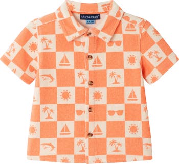 Button-Up Shirt & Shorts Set