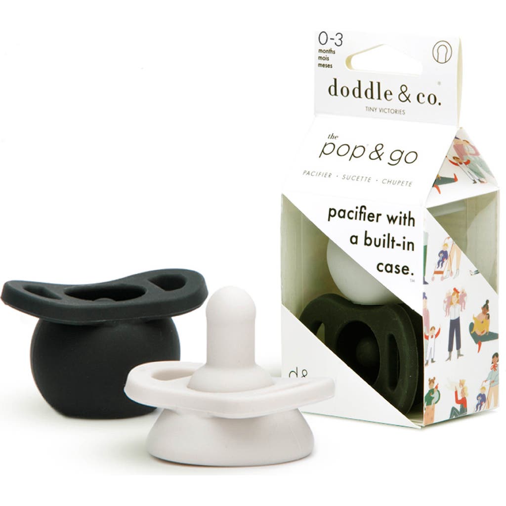Doddle & Co. 2-Pack Pop & Go Pacifier Set in Cream/Coal  product