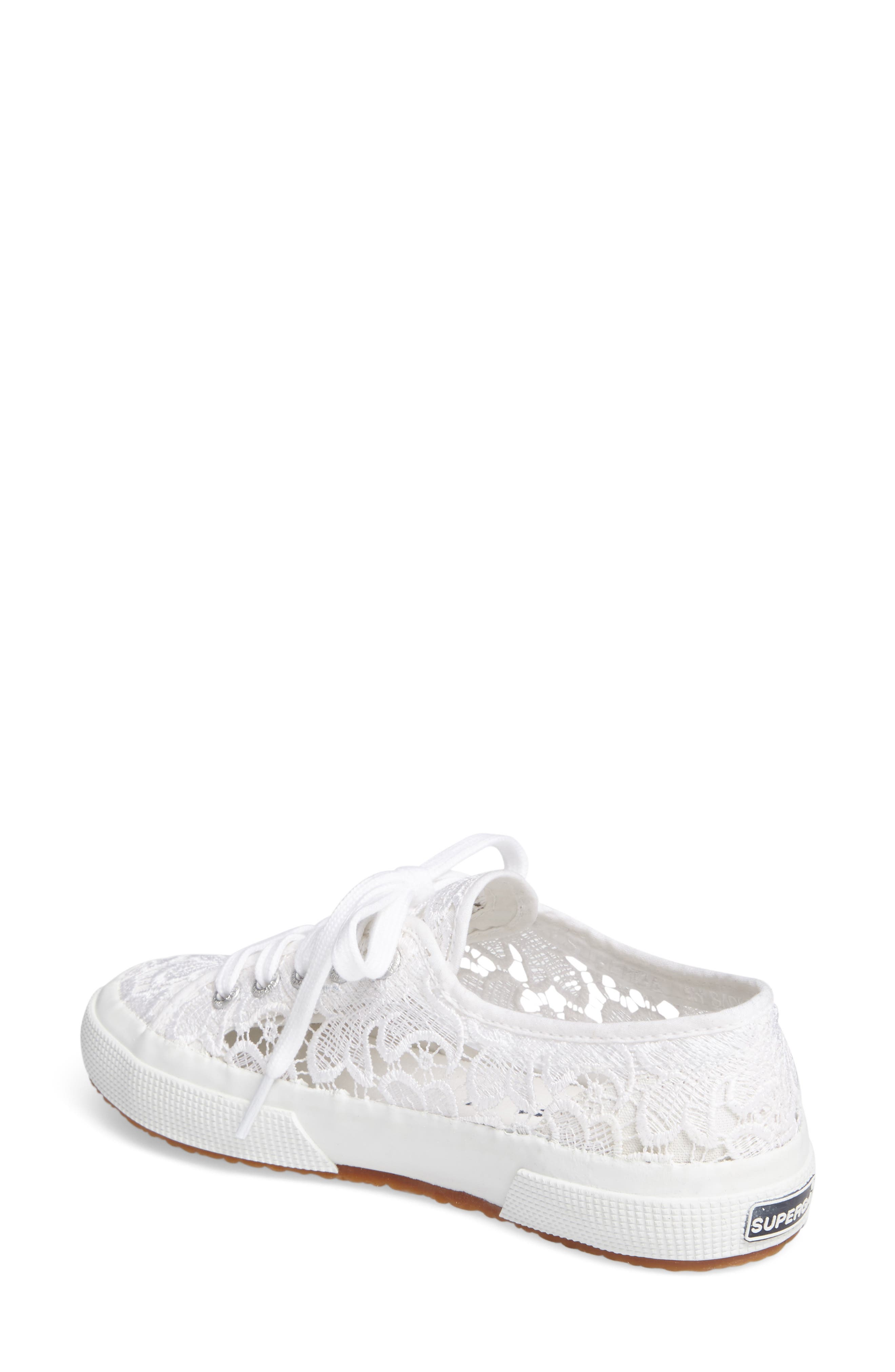 Lace Sneaker, Alternate, color, WHITE/ WHITE