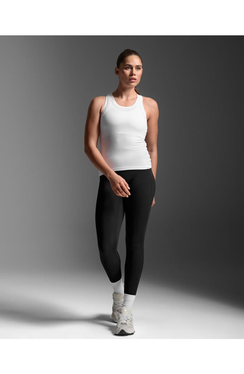 2XU Fluid Modal Rib Tank, Alternate, color, White/White