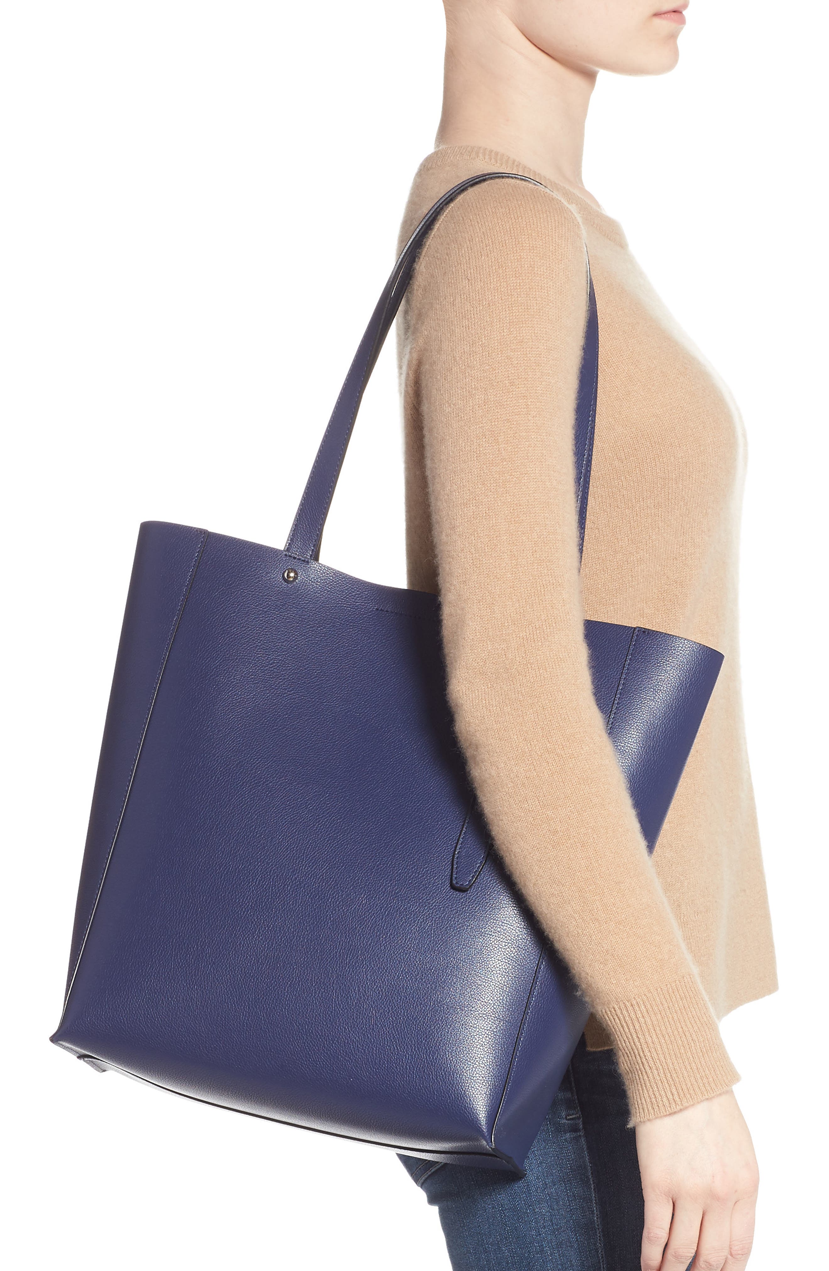 Stella Leather Tote, Alternate, color, TWILIGHT