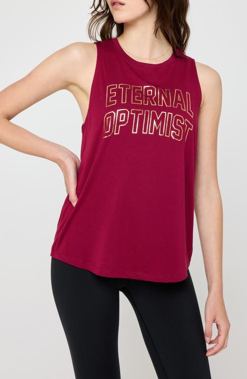 Spiritual Gangster Spiritual Optimist Graphic Tank In Red