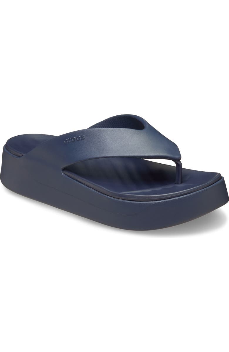 CROCS Getaway Platform Flip Flop, Main, color, Navy