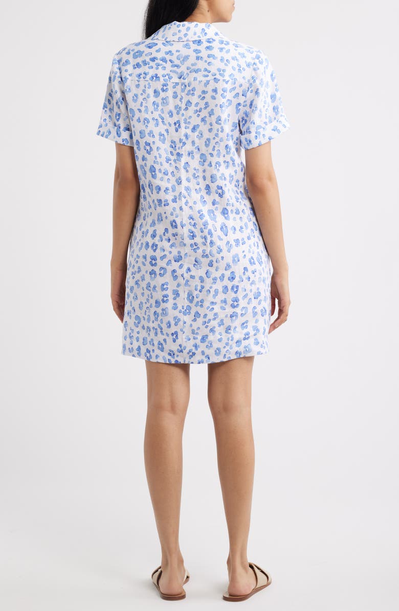 Tommy Bahama Leopard Print Shirtdress, Alternate, color, Grape Pools