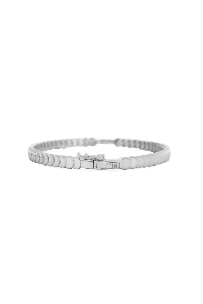 Wave Bangle, Alternate, color, Sterling Silver