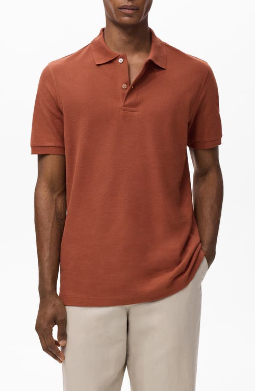 Mango Regular Fit Cotton Piqué Polo In Animal Print