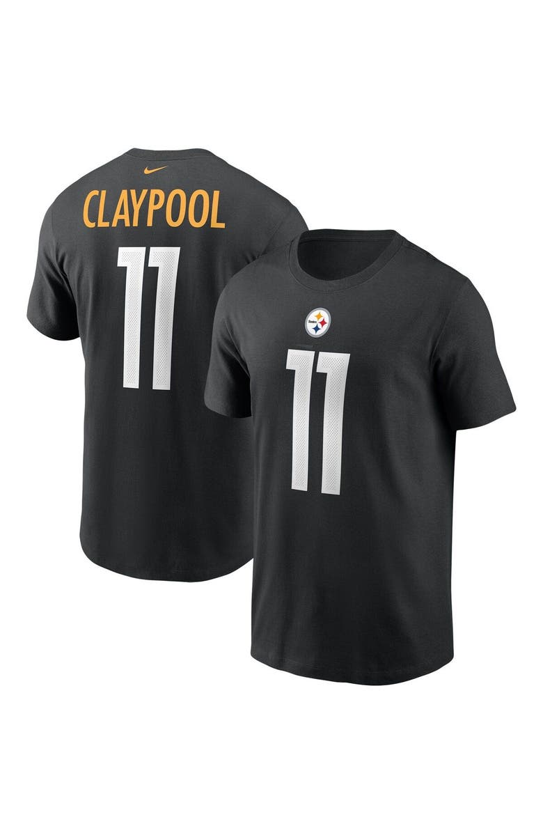 Nike Men's Nike Chase Claypool Black Pittsburgh Steelers Name & Number T-Shirt, Alternate, color,