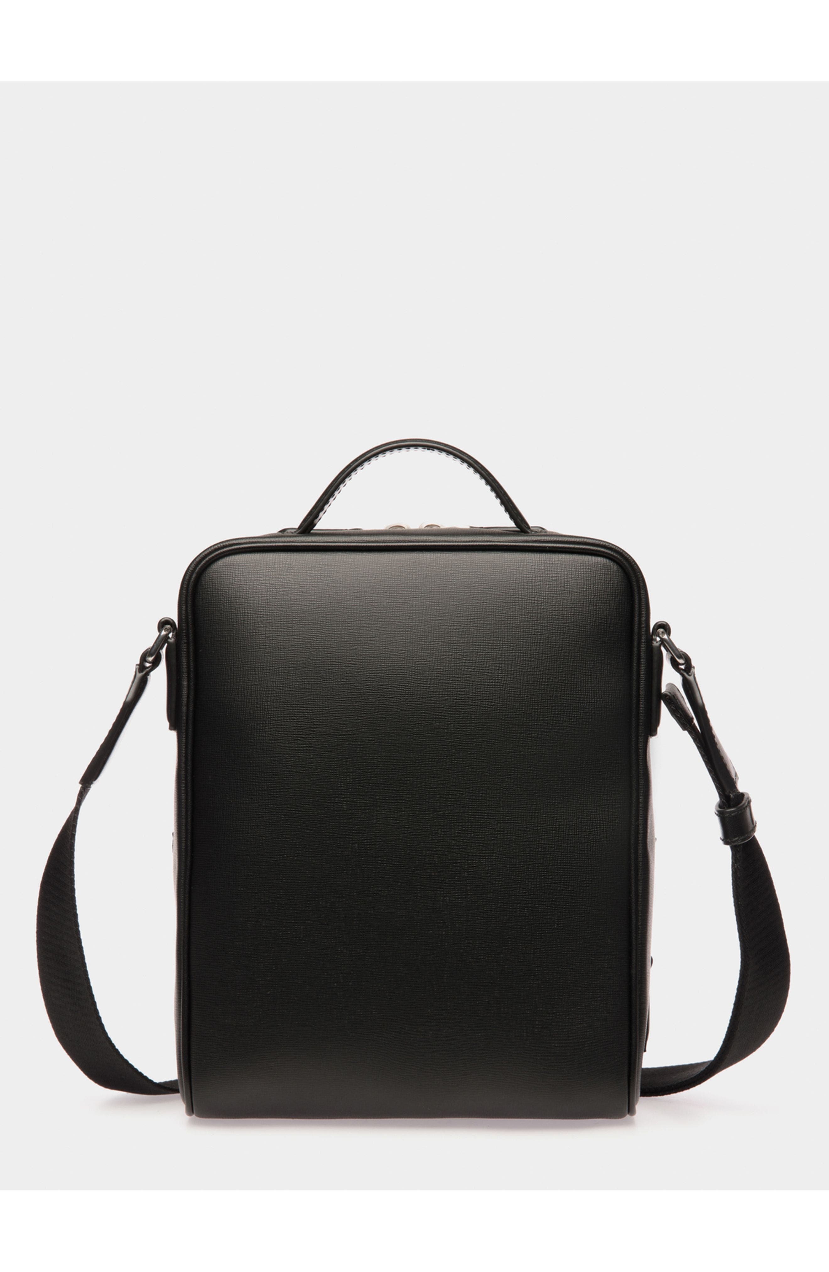 Bally Mythos Crossbody Bag In Recycled Leather, Alternate, color, Black+Palladio