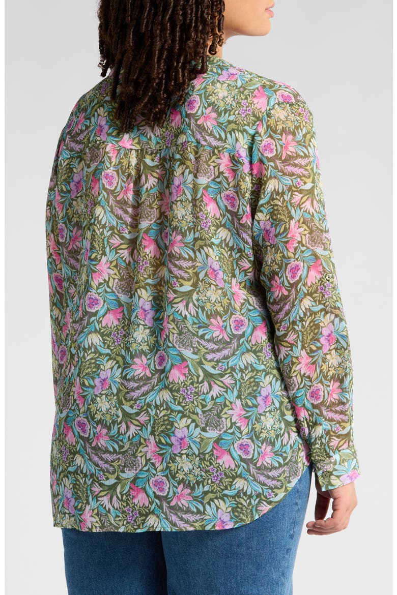Jasmine Roll Sleeve Top, Alternate, color, CLERMONT OLIVE LILAC