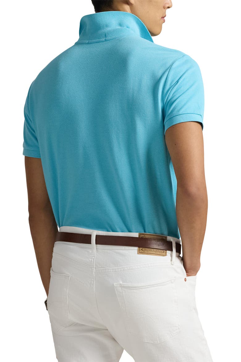 The Iconic Cotton Mesh Polo, Alternate, color, PERFECT TURQUOISE