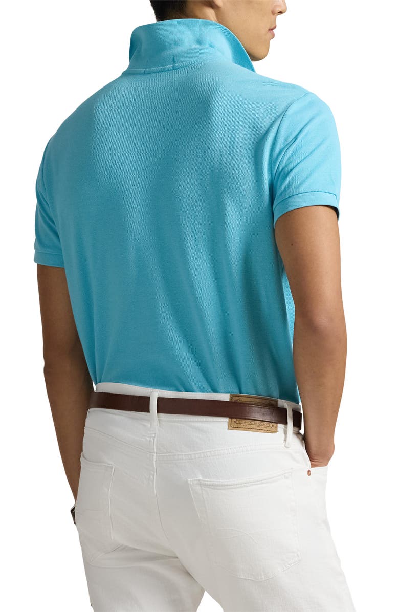 Polo Ralph Lauren The Iconic Cotton Mesh Polo, Alternate, color, Perfect Turquoise