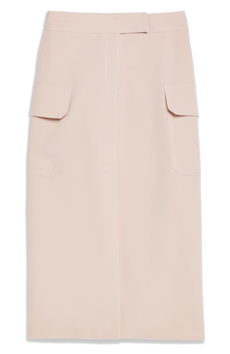 Topshop Split Utility Midi Skirt, Alternate, color,