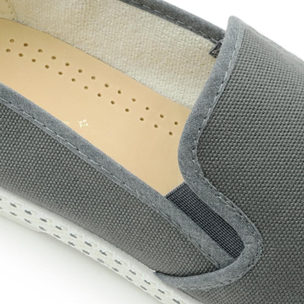 Classic Cotton Canvas Slip-On Loafer with Laces, Alternate, color, Anthracite