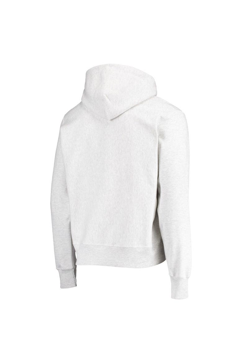 Men's Champion Heathered Gray Nebraska Huskers Team Vault Logo Reverse Weave Pullover Hoodie, Alternate, color, Heather Gray
