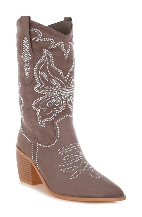 Latafa Rhinestone Western Boot (Women)