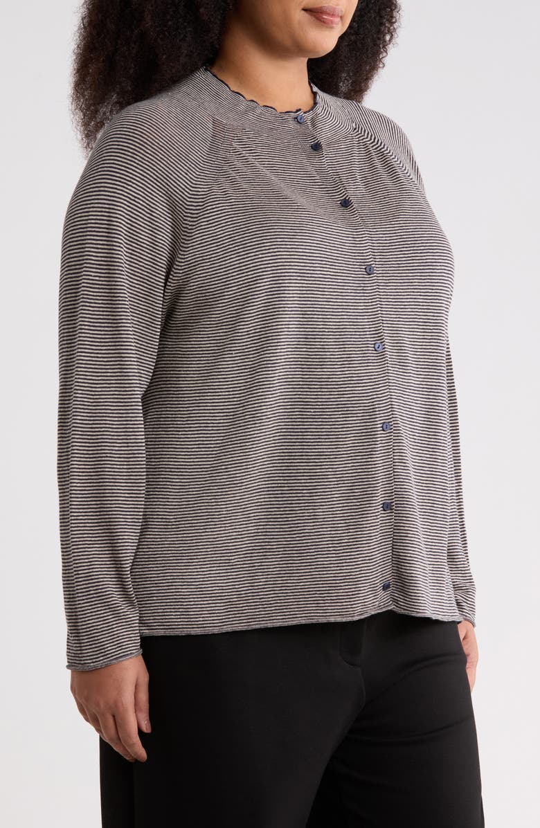 Eileen Fisher Organic Linen & Organic Cotton Cardigan, Alternate, color,