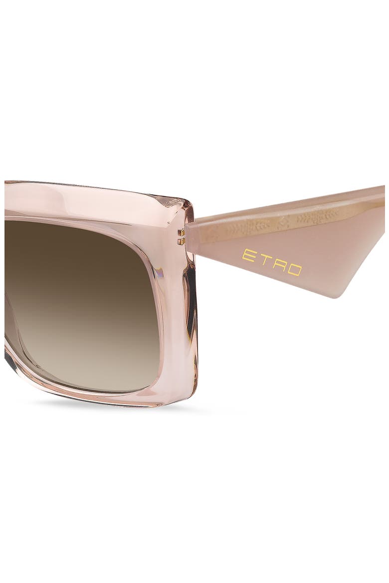 57mm Square Sunglasses, Alternate, color, PINK/ BROWN SF
