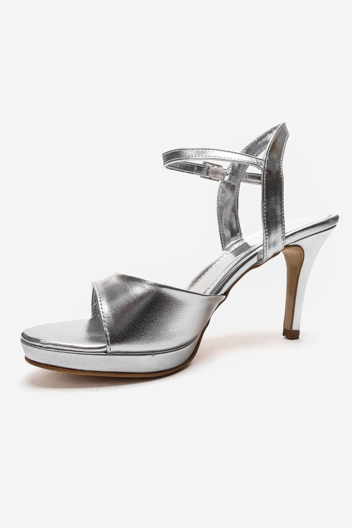 Poise Stiletto Sandal, Alternate, color, Silver