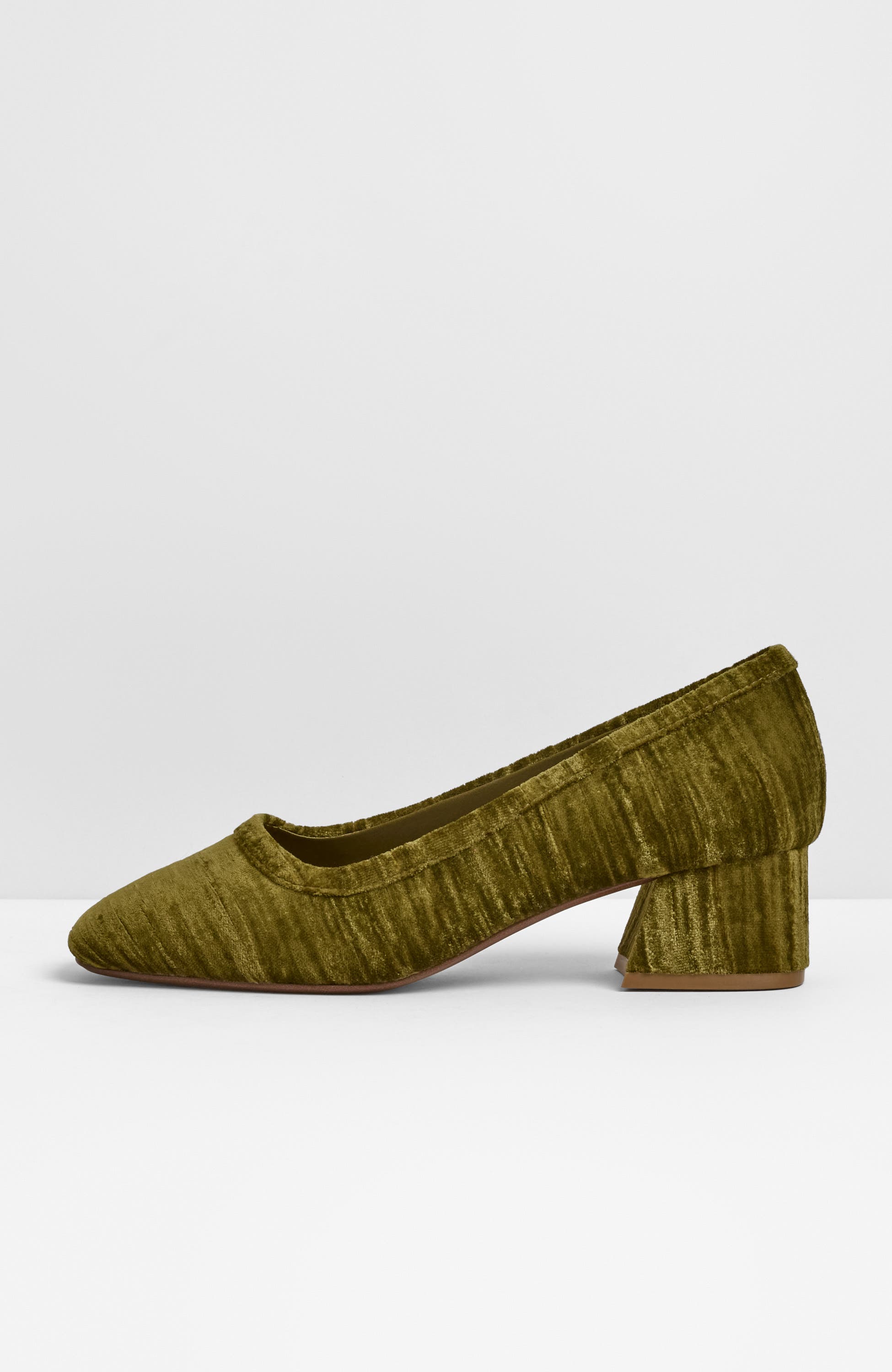 Poppie Block Heel Pump, Alternate, color, Olive
