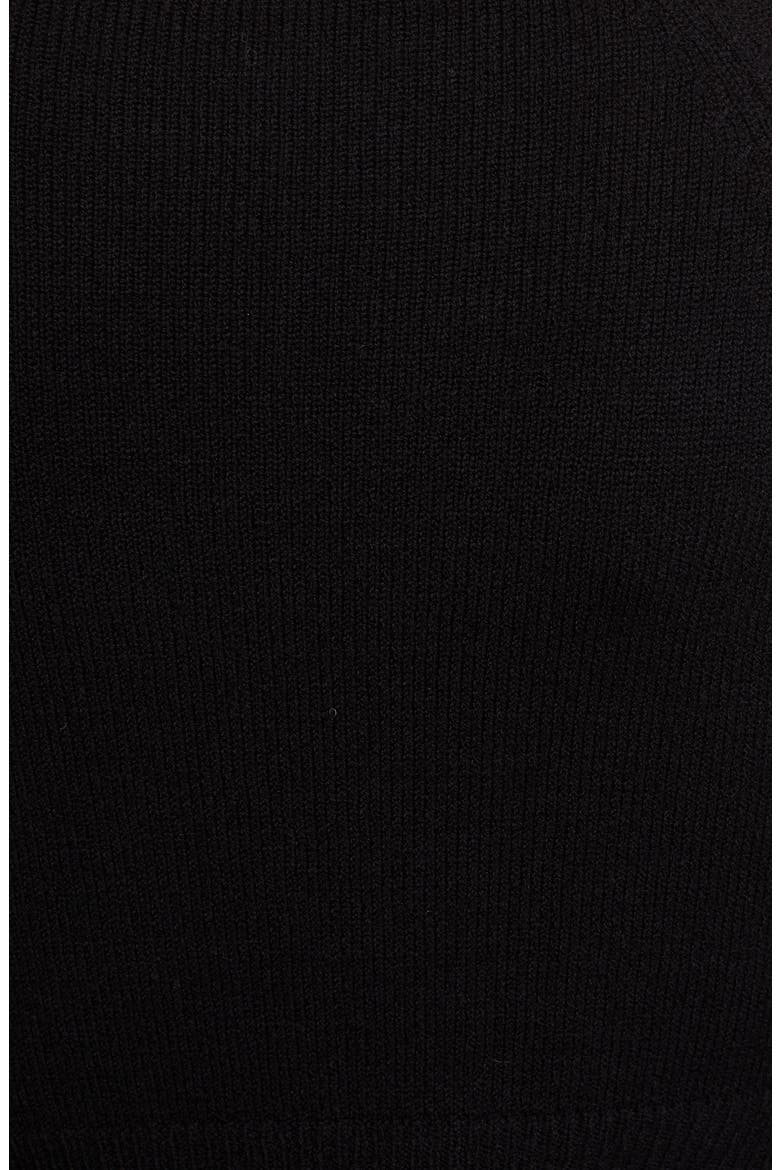 Multi Contrast Wool Blend Turtleneck Sweater, Alternate, color, BLACK